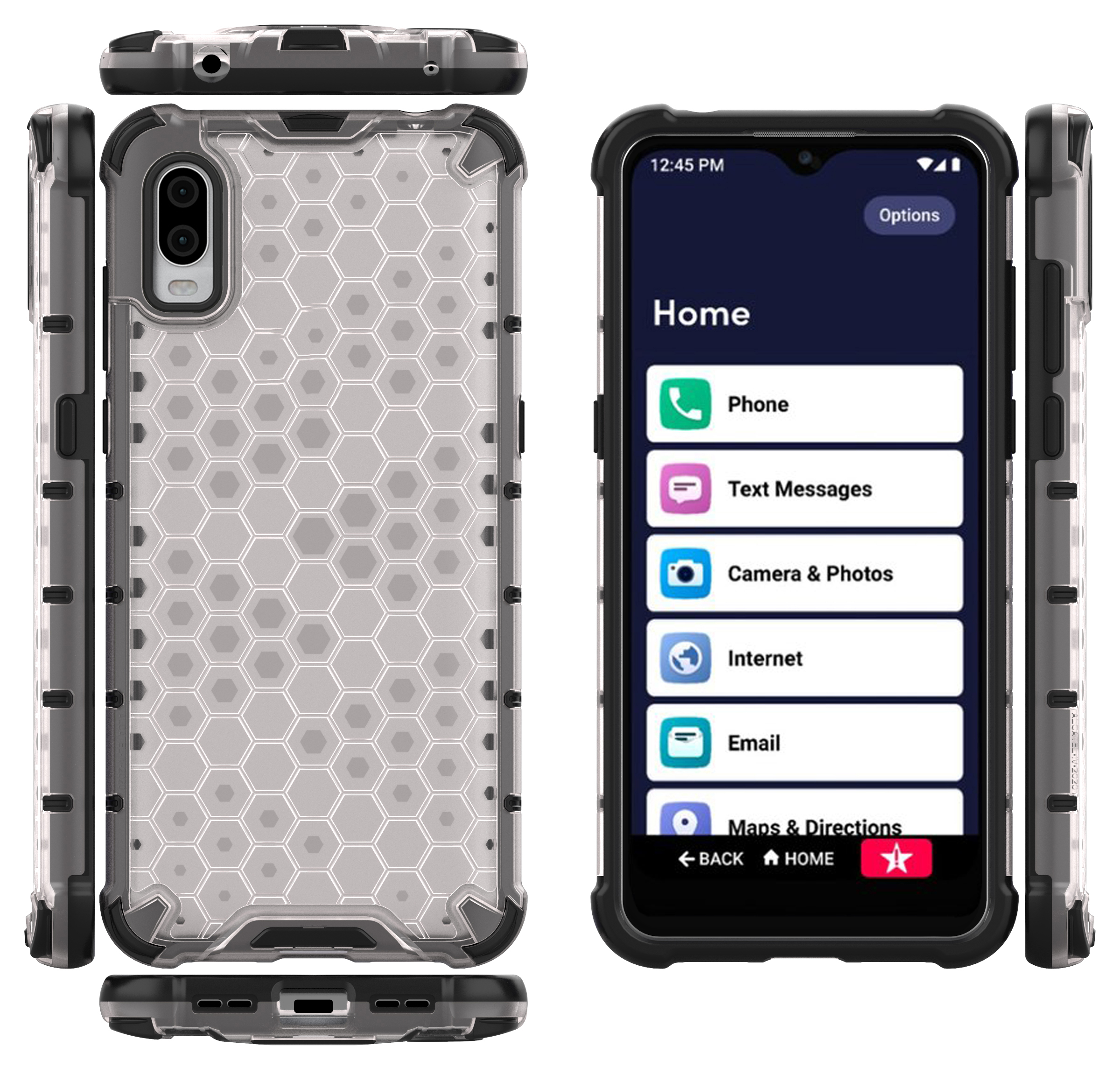 Hybrid Case AntiShock Cover for Lively Jitterbug Smart 3